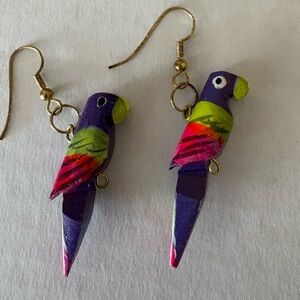 Colorful Parrot Bird Earrings